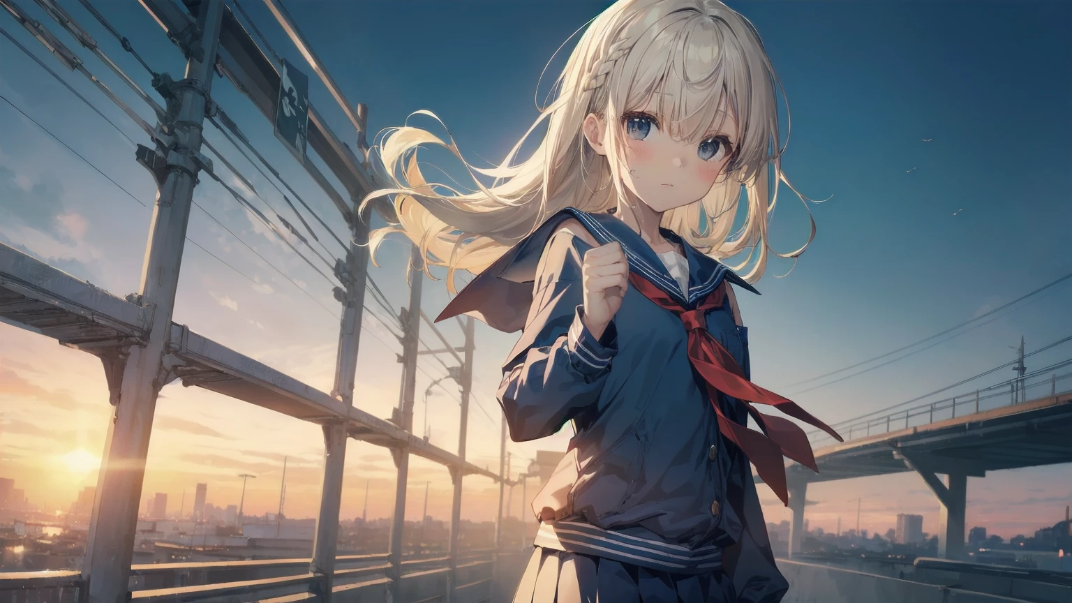 Highest quality, Anime Moe Art Style,Best Anime 8K Konachan Wallpaper,Pixiv Contest Winners,Perfect Anatomy, (Please draw a girl walking sleepily to school.... ),break, 1 Girl, (alone,,,13 years old:1.3),high school student, short hair, amount, (Hair above one eye:1.7),All limbs, Full Finger,Medium Chest, Between the legs, Small eyes,accurate black eyes, Hair Clip, (Sailor suit:1.5),(school uniform:1.5) skirt,On the way to school. break,Very detailed,High resolution,ultra high density skin, Professional Lighting,8K eye detail, (Cute illustrations:1.2),Expressionless,(Hair on one eye:1.5),Sailor suit,Only the face,Face is close