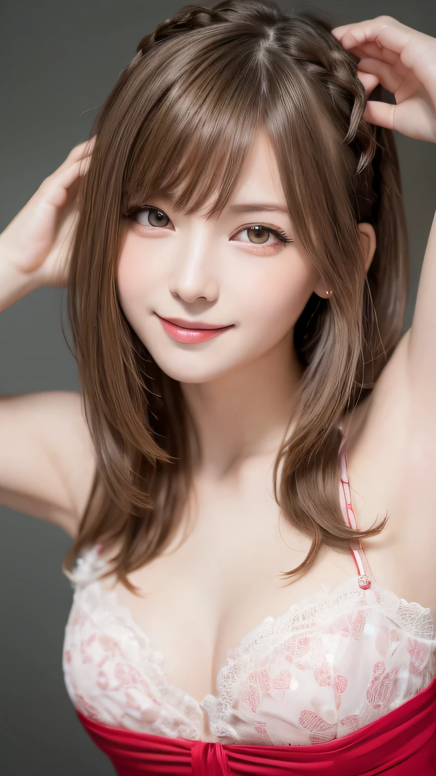 Best picture quality (8k, high resolution, Masterpiece: 1.2), super detailed, 215 Short Hair,Three braids long hair, 26-year-old woman,
Extraordinary beautiful girl、Cute and beautiful face details、(Facing the children_v1:0.008)、
score_9, score_8_superior, score_7_superior, (masterpiece, Highest quality, so beautiful, Super detailed), Intricate details, One girl, Illyasviel von Einzbern, destiny \(series\), Gray Hair, Red eyes, Close one eye, Open your mouth, Big frilly dress, Double V,
,Active Pause ,
Beside her、The thunder danced。
Focus on the waist above
, random cute pose ,big eyes ,Puffy eyes , Heart Pupil, blush , huge shy smile , salute