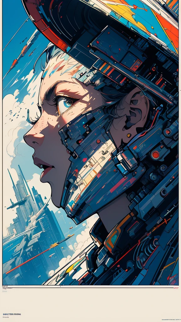 (((masterpiece, highest quality))),(((solo:1.2))),(((1girl:1.2))),32k wallpaper, very detailed, poster, vintage science fiction,(((((geometric cinematic movie poster))))), ((bauhaus)),(shape),(((abstract))),(mid century modern),movie poster,(((((portfolio))))),(((((Close-up))))),(((((bust up))))),((((more various angle)))),((((highlight)))),Vast landscape,((((heterochromia)))),(((complete. detailed face))),((((Extremely talented)))),(((((most complecated futristic machine))))),(Colorful color scheme)