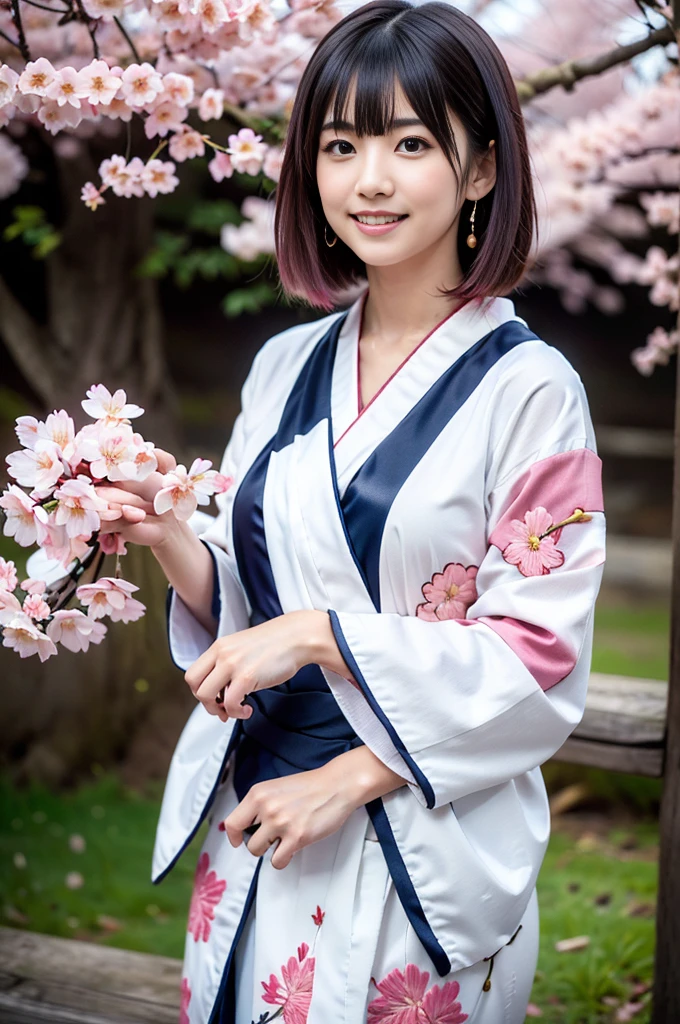 (Emo art:1.6),(8k, RAW Photos, Highest quality, masterpiece:1.3),(Realistic:1.25), High resolution, 超High resolution, dynamic,(colorful:1.35) , Light blooming effect,(Blurred Background), break 1 girl, alone,(Perfect Face:1.2),Representing a beautiful and elegant woman,(Very beautiful woman with legs wide open),(Wide Shot:1.2),Big Breasts ,Nipples 、((boobout:1.0)),Intricate details, Adorable, Vibrant, Playful, (Perfect hands, Fine hand, Perfect Eyes, Detailed eyes),(great joy:1.3),(Improve:1.2), (Sunburned skin:1.1),(Realistic Skin and Hair Texture, Beautiful in every detail & Gloss & significantly),(Short, straight amber hair:1.3),(Striped Hair),Long, narrow eyes, Nose face ,Beautifully protruding chin,(High nose),((Long Bangs:1.3)),((full opened pussy:1.0))Enchantingな, Decorated, Charm,Enchanting, Enchantingな, stylish, dizzying,(Healthy Body:1.2), break ((Fancy costumes:1.6),(Traditional kimono with colorful and shiny luxury Japan:1.4),(Luxury Japanese kimono:1.4,Pale-colored Japanese kimono ,Detailed embroidery:1.4)),(Cherry blossom earrings and necklaces、As a hair accessory:1.3),break (Wind:1.4),Browsing Caution:1.0,(Scattering cherry blossoms:1.6),(Cherry blossom trees),(Cherry blossom petals fluttering, SakuraFubuki),(Highly detailed scene background), Blur the background,Mix 4,