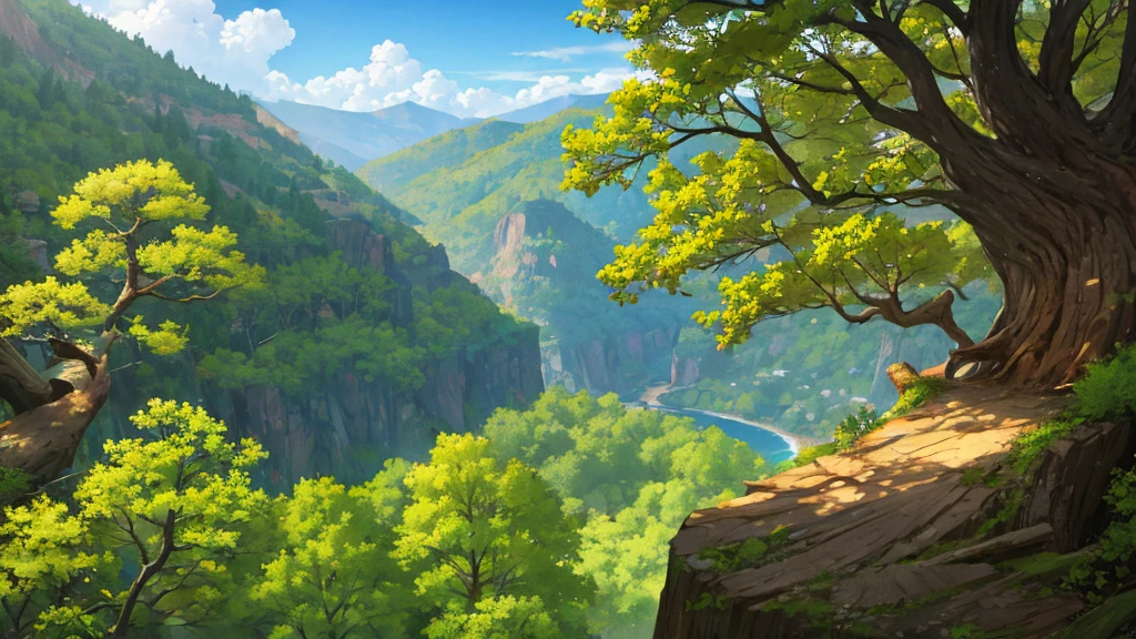 High cliff in the forest