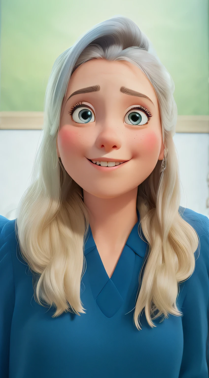 Beauthfull, Disney style, ((trunk)), blue dress, remove background and increase image quality.