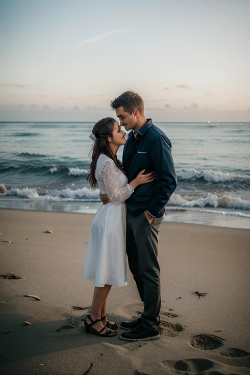 Couple in love on the seashore
