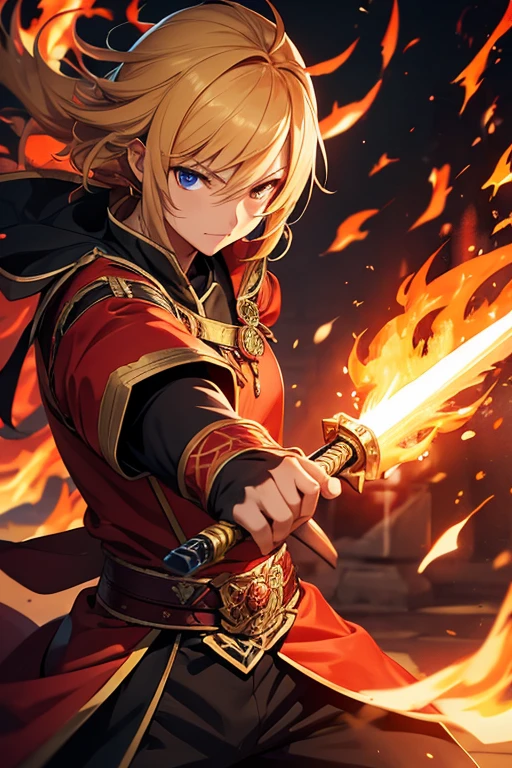 A special move that wraps the sword in flames.。Flame Sword。