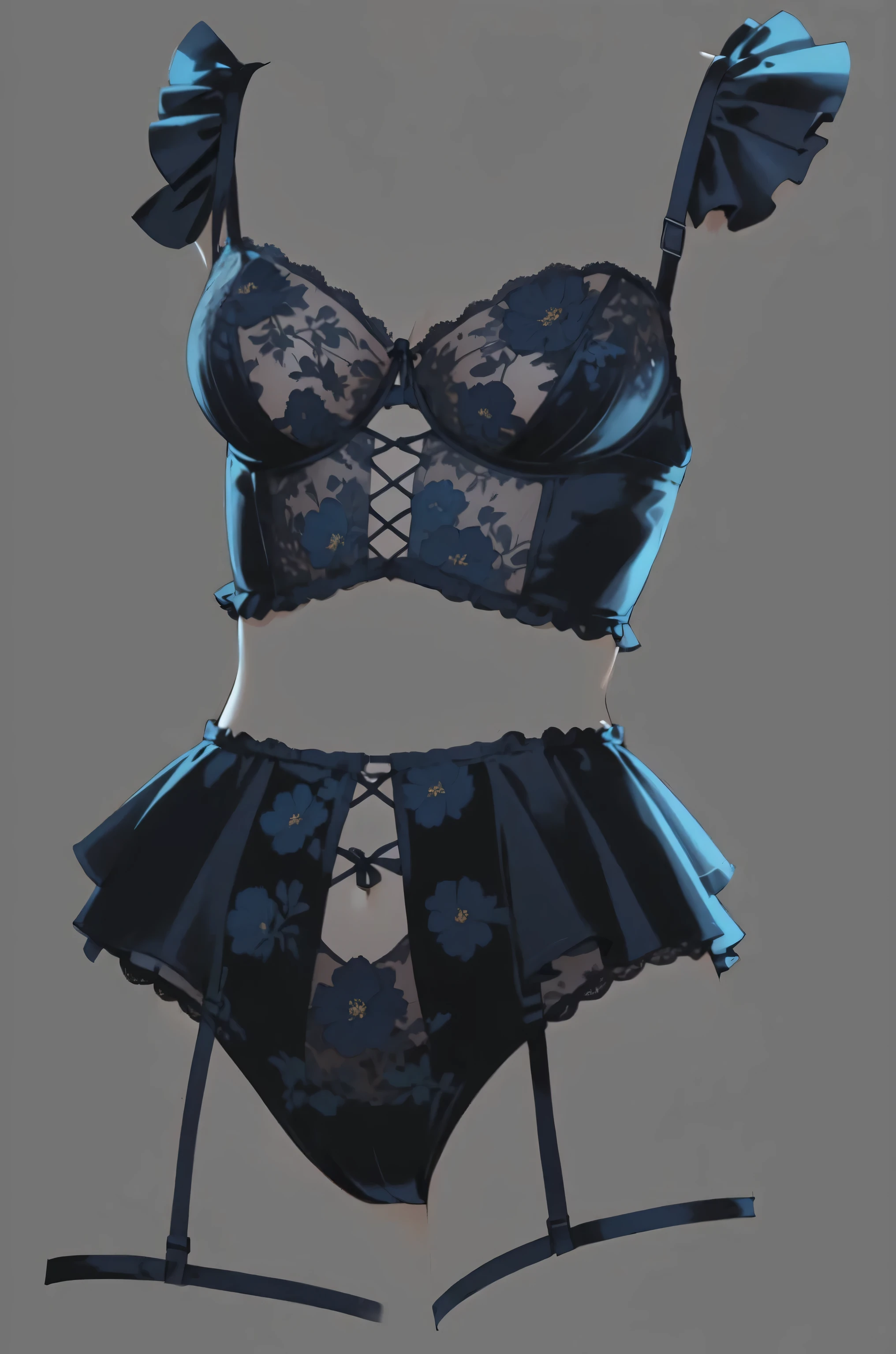 beautiful illustration, ultra-detailed, masterpiece, lingerie