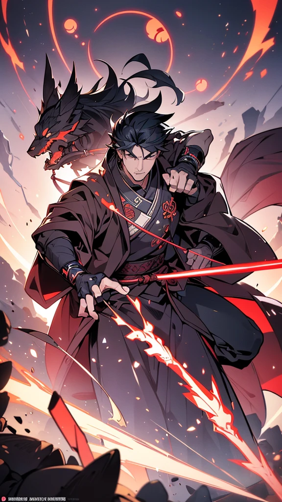 In the cover illustration, depict a dramatic contrast between traditional martial arts and modern weaponry. The central figure is a **Chinese scientist** who has been reborn into an ancient martial arts world. He should appear determined and resourceful, with an aura of innovation around him.
- **Background:** The scene should blend elements of an ancient Chinese landscape with hints of advanced weaponry. Include martial arts practitioners in traditional attire, juxtaposed with futuristic firearms and gadgets that the protagonist creates.
- **Protagonist:** He should be depicted wearing modern clothing that stands out in the ancient world, such as a sleek black jacket over traditional Chinese attire, or with a high-tech device in hand. His expression should show confidence and determination, reflecting his dual role as a scientist and a warrior.
- **Antagonists:** In the background or as a secondary focus, include **Children of Destiny** figures, clad in elegant and imposing robes with mystical symbols. Their aura should suggest a blend of traditional power and divine destiny, creating a sense of conflict with the protagonist’s advanced technology.
- **Style:** The illustration should balance between the detailed, ornate style of traditional Chinese art and the sleek, clean lines of modern technology. Use dynamic colors and lighting to emphasize the contrast and the high stakes of the story.
