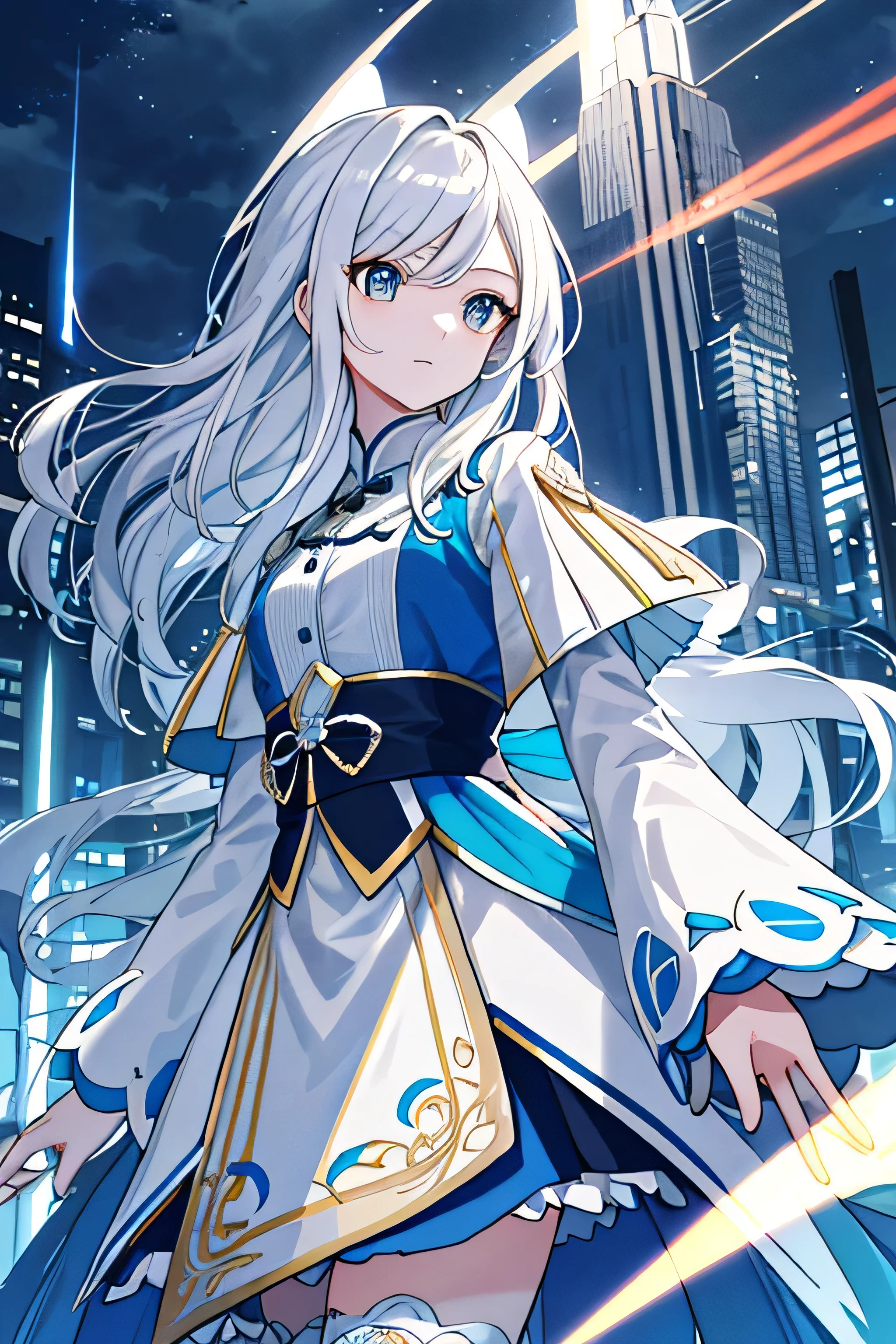 Modern City，Under the neon，Storm Suit Boy（Wide angle：1.3），Depth，（Farsightedness：1.1），（Beautiful background，detailed background：1.5）， （masterpiece，Highest quality：1.3），Beautiful details sparkle，Best lighting，（Highest quality，Textile shade，Hyper Detail：1.3），Very Detailed CG Unity 8k Wallpaper，Very detailed and beautiful、beautiful，The best light，High resolution，Detailed，Dynamic Lighting，Highly detailed skin，Intricate details，Hyper Detail，Clear detailore about pubic hair，High resolution，Intricate details，（Exquisite facial features：1.3），BREAK，Detailed photos，Smooth Images，Capture the light，BREAK BREAK BREAK，One boy，（Deep salmon eyes：1.6）， （UN Blue Wavy Long Hair：1.6）， （Parted bangs：1.1），fracture