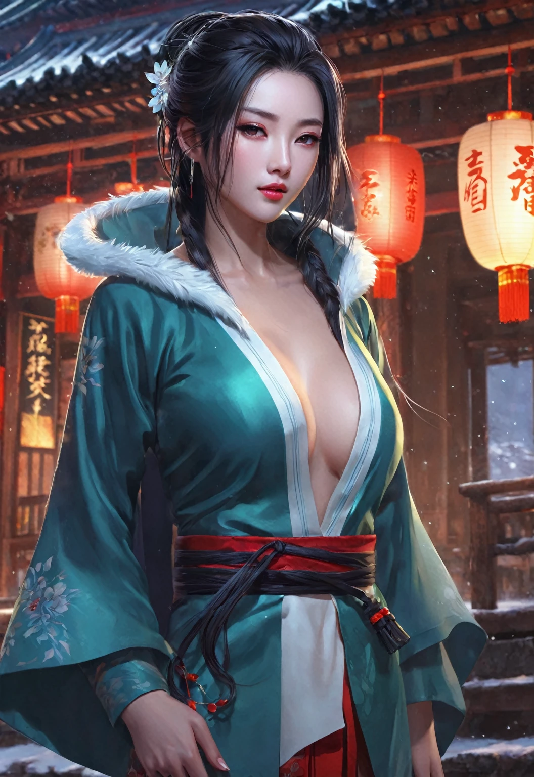 Digital Art, one character, beautiful woman, cool and cold, yuan-ti