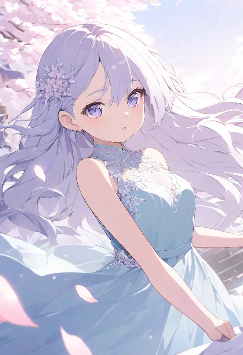 {{{masterpiece}, }}, {Extremely detailed CG unity 8k wallpaper}, Astonishing, Fine details, Solitary, {{Flowing hair}, }, {{Cherry blossoms}, }, outdoor, Sky, {{wind}, }, Detailed background, Beautiful and delicate eyes, transparent:evening dress:0.3, cleveage, smart student, {{whole body}, }, Dynamic poses, Dynamic Angle, cleveage, Looking at the audience, Detailed clothes, light, close up, best quality