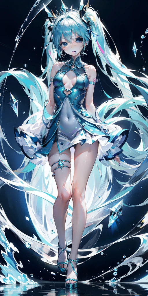 Beautiful face,Hatsune Miku,Big shining eyes