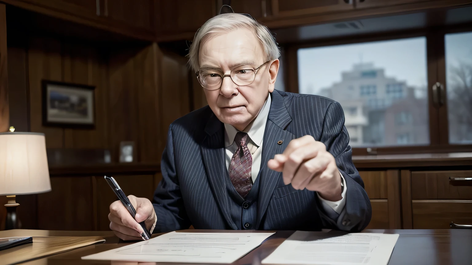create a picture of Warren Buffett