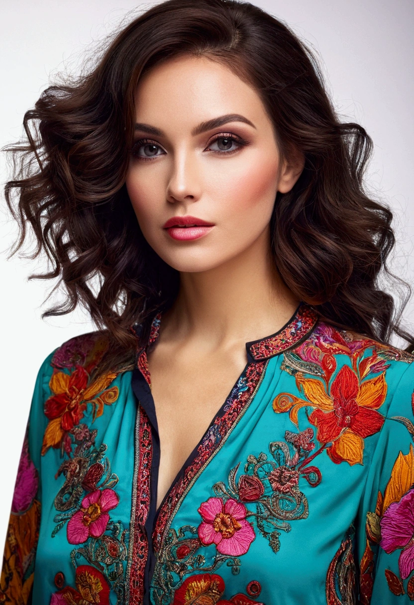 beautiful woman in blouse