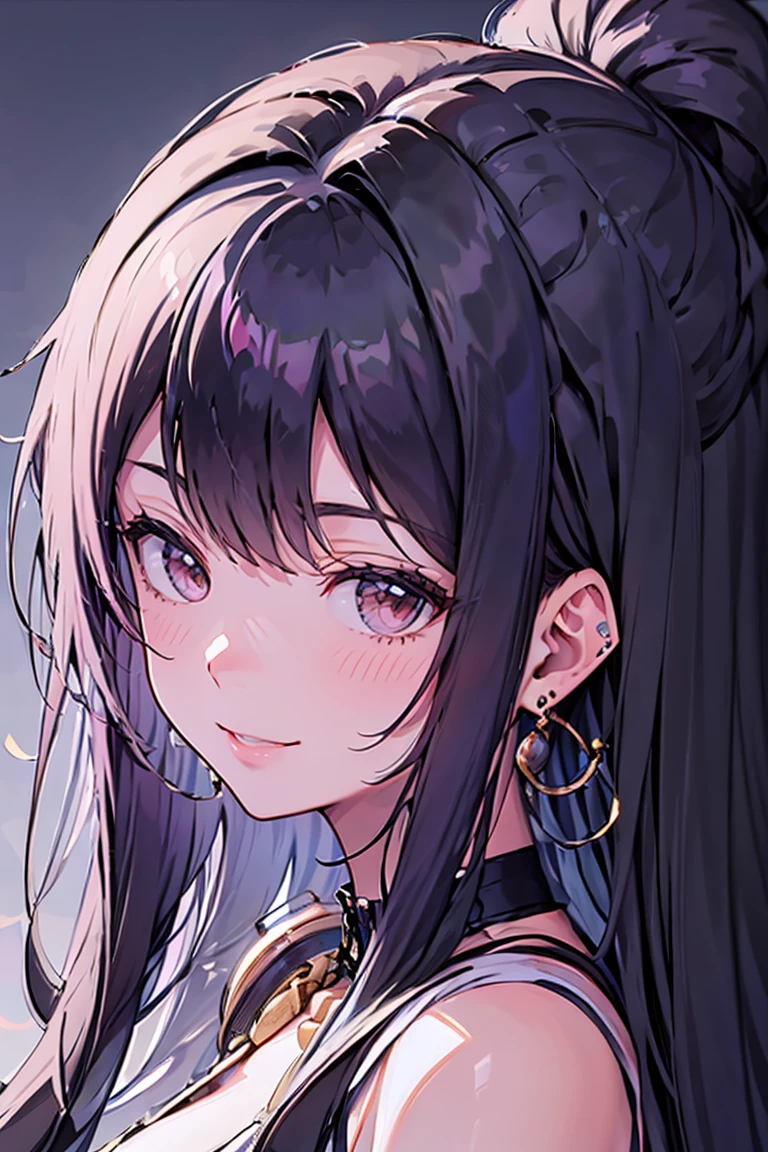 exceed long black hair,extremely long black hair,absurdly long black hair,hair bun, braided bun, big bun
