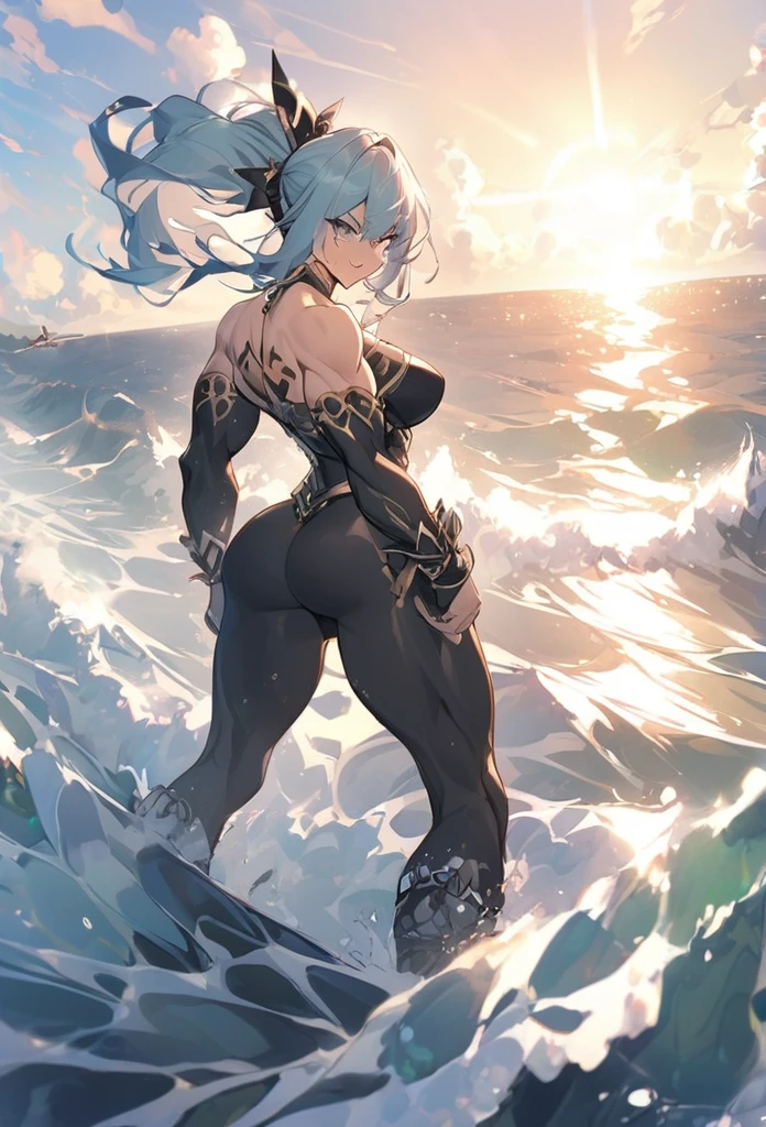 Shark personification、Ocean、Villain、female、Muscular、
