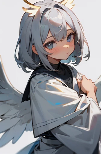 Gray Hair cute Angel