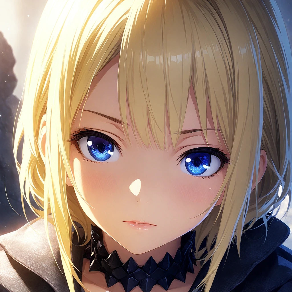  girls profile picture, portrait:1.2, Practical, blue eyes, Blonde hair, Mid-chest, 4K resolution, High quality CG, Beautiful CG, Soft Light, Octane Rendering