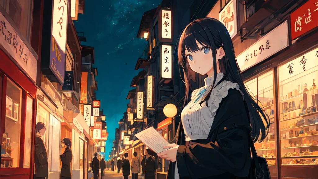 masterpiece, woman, intelligent, kawaii, blue hour