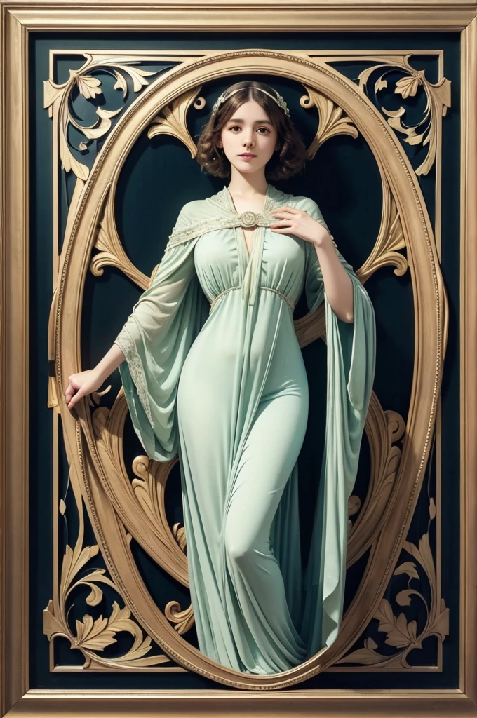 Rectangular frame in the ART Nouveau style