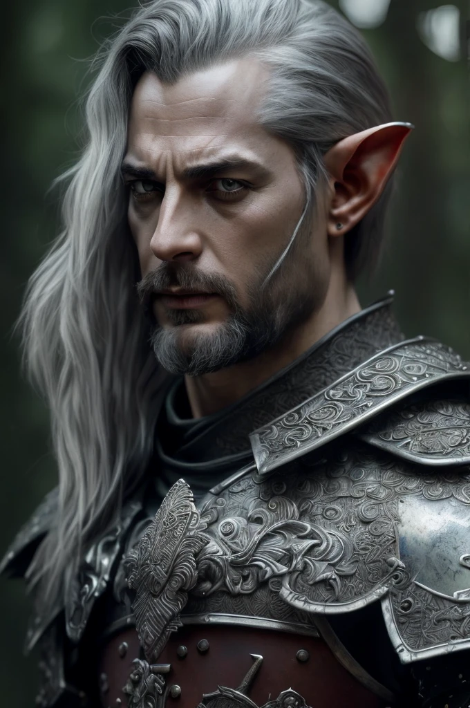 evil (male grey elf:1.2) wearing a (medium armor:1.2), librarian, (insanely detailed, bloom:1.5), ((solo)), (highest quality, Alessandro Casagrande, Greg Rutkowski, Sally Mann, concept art, 4k), (colourful), (high sharpness), ((detailed pupils)), red eyes, ((painting:1.1)), (digital painting:1.1), detailed face and eyes,Masterpiece, best quality, highly detailed photo:1, 8k, detailed face,photorealistic,By jeremy mann, by sandra chevrier, by maciej kuciara, ((samurai)), sharp, ((perfect body)), realistic, real shadow, 3d, (silver onyx sexy jewelerie), ((full body)), ((dark and gloomy library)), (by Michelangelo)