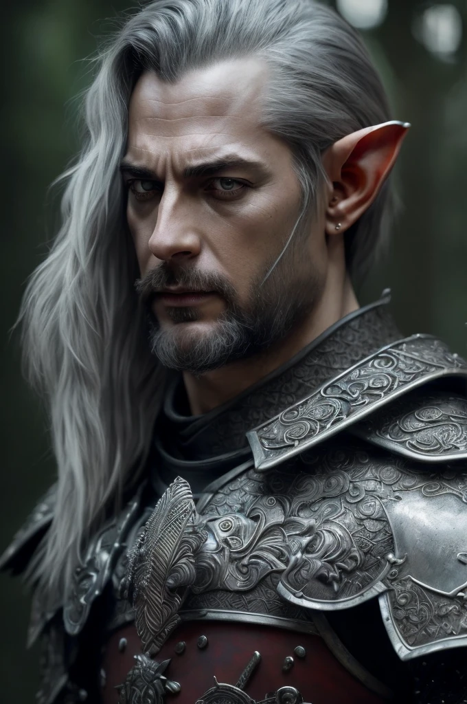 evil (male grey elf:1.2) wearing a (medium armor:1.2), librarian, (insanely detailed, bloom:1.5), ((solo)), (highest quality, Alessandro Casagrande, Greg Rutkowski, Sally Mann, concept art, 4k), (colourful), (high sharpness), ((detailed pupils)), red eyes, ((painting:1.1)), (digital painting:1.1), detailed face and eyes,Masterpiece, best quality, highly detailed photo:1, 8k, detailed face,photorealistic,By jeremy mann, by sandra chevrier, by maciej kuciara, ((samurai)), sharp, ((perfect body)), realistic, real shadow, 3d, (silver onyx sexy jewelerie), ((full body)), ((dark and gloomy library)), (by Michelangelo)