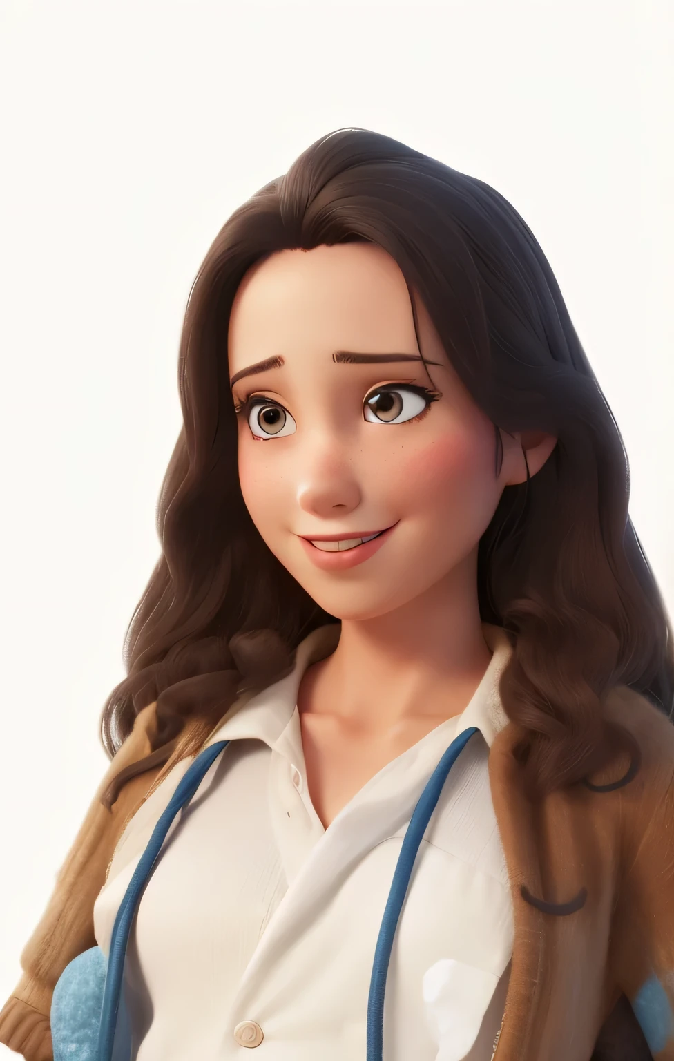 Feminine beauty, Disney style, ((trunk)), blue dress