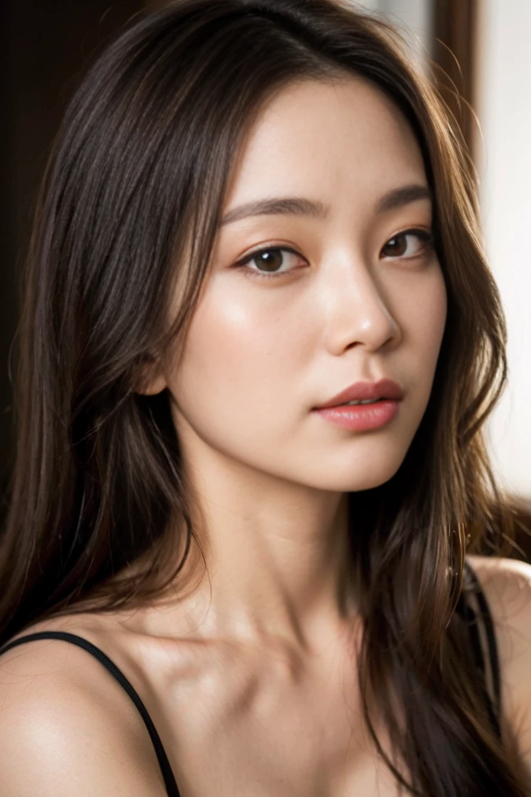Dark brown hair、Light brown eyes、Japanese actress face、 Lady、I&#39;Iは彼とIが好きです&#39;I&#39;Iは40歳くらいです.、(Intricate details:1.2)、(Which is higher???:1.4)、 (Ultra-high resolution:1.2)、Ultra-high resolution、(Fine-tune)、(Detailed facial features)、Hmph、8k resolution、D cup size breasts、Long Hair、Large windows、Extravagant space、relax、、,Full body photo、Head to toe shot、Beautiful feet、Camisole dress、Beautiful feet、A refreshing room filled with sunlight、she, household items,   (plant:0.8), Fashion Hub, Extremely detailed, Very detailed, Realistic, Hourglass Shaped Body, Obscene pose,、、I cry a lot、tears、person on the left、White wall、White floor、diagonally from below、please lift your chin、Press your butt against the wall、relaxした表情、Pose of Weakness、(auraroid photo:1.2)、From outside the window、A masterpiece of transparent painting、8k、32K、Highest quality、(Details of both eyes)、1 girl、elegant、(Loose knitted dresses :1.4)、sunset、sit、(Low - Angle、look up、See this:1.2)、Hilarious、summer、