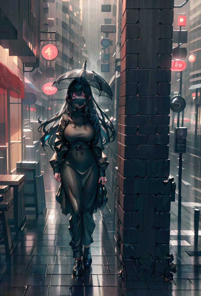 a rainy cityscape, a bustling cafe on a wet street, old brick buildings, bicycles, litter on the ground, nostalgic and moody atmosphere, (best quality,4k,8k,highres,masterpiece:1.2),ultra-detailed,(realistic,photorealistic,photo-realistic:1.37),intricate details,atmospheric lighting,cinematic composition,vibrant colors,moody tones