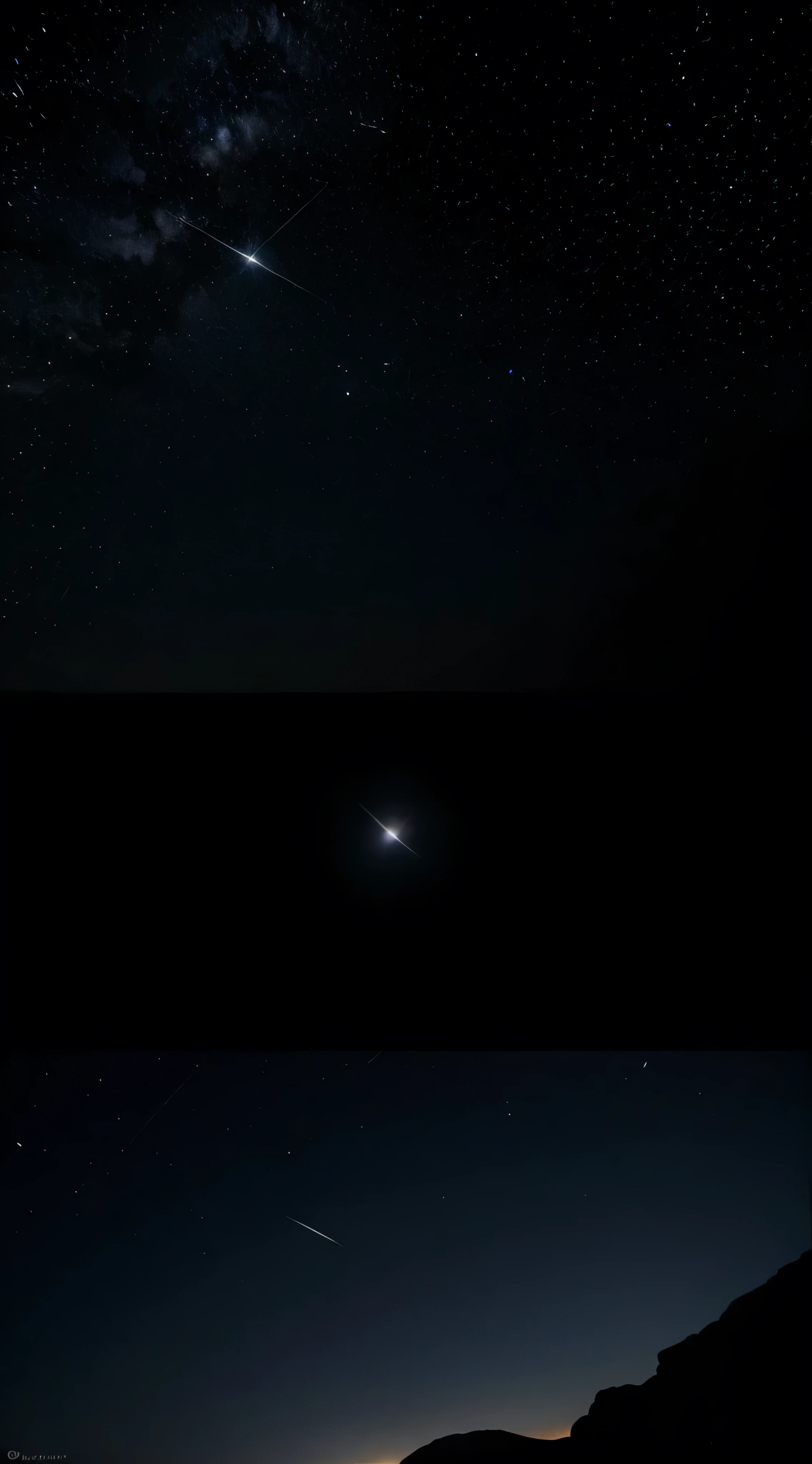 black background with big shooting stars