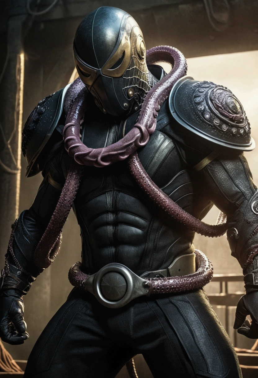 masked, Superhero, hero, strong and robust male, Armor, Tentacle entanglement, uniform, Binding hands togethe, Foreign object invasion, monster breeding, wet, slime, tentacles, slimy tentacles, monster and human breeding(best quality,4k,8k,highres,masterpiece:1.2),ultra-detailed,(realistic,photorealistic,photo-realistic:1.37)