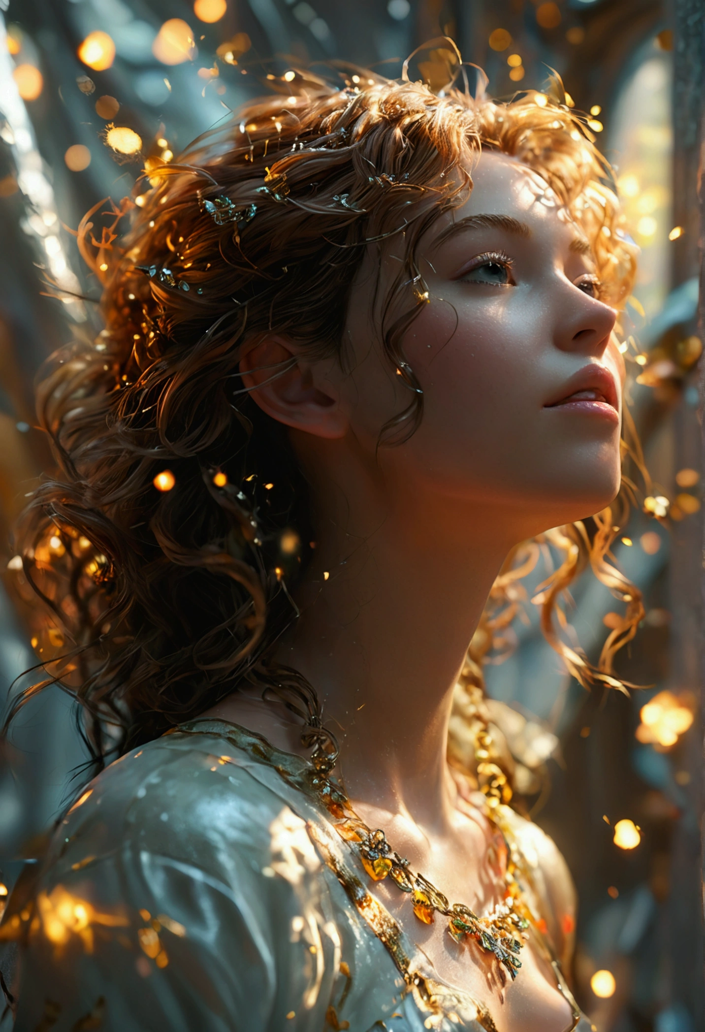 god、heaven、godの栄Light、godの祝福、prosperity、joy、Light、shine、Angel、大Angel、Holy Spirit、The Kingdom of the Millennium、godの言葉、godの叡智,((Top Quality)), ((Masterpiece)), (Details: 1.4), 3d, Thick voluminous hair, light particles, pure energy chaos antitech, HDR (High Dynamic Range), ray tracing, nvidia RTX, super resolution, Unreal 5, subsurface scattering, PBR Texturing, post-processing, anisotropic filtering, depth of field, maximum clarity and sharpness, multi-layer textures, Albedo and specular maps, surface shading, accurate simulation of light and material interaction, perfect proportions, Octane rendering, two-tone lighting, wide aperture, low ISO, white balance, trichotomy, 8K RAW