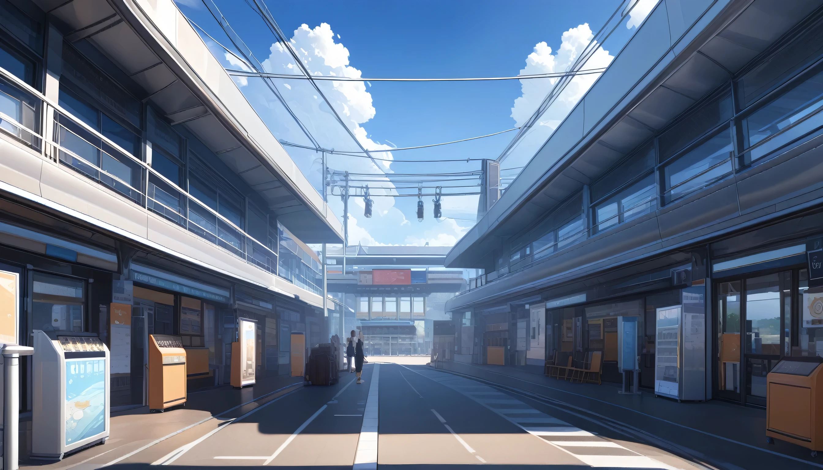 ultra-detailed, (professional lighting) hyper detailed, absurdres, 8k, noon, summer, In front of the station,Square
