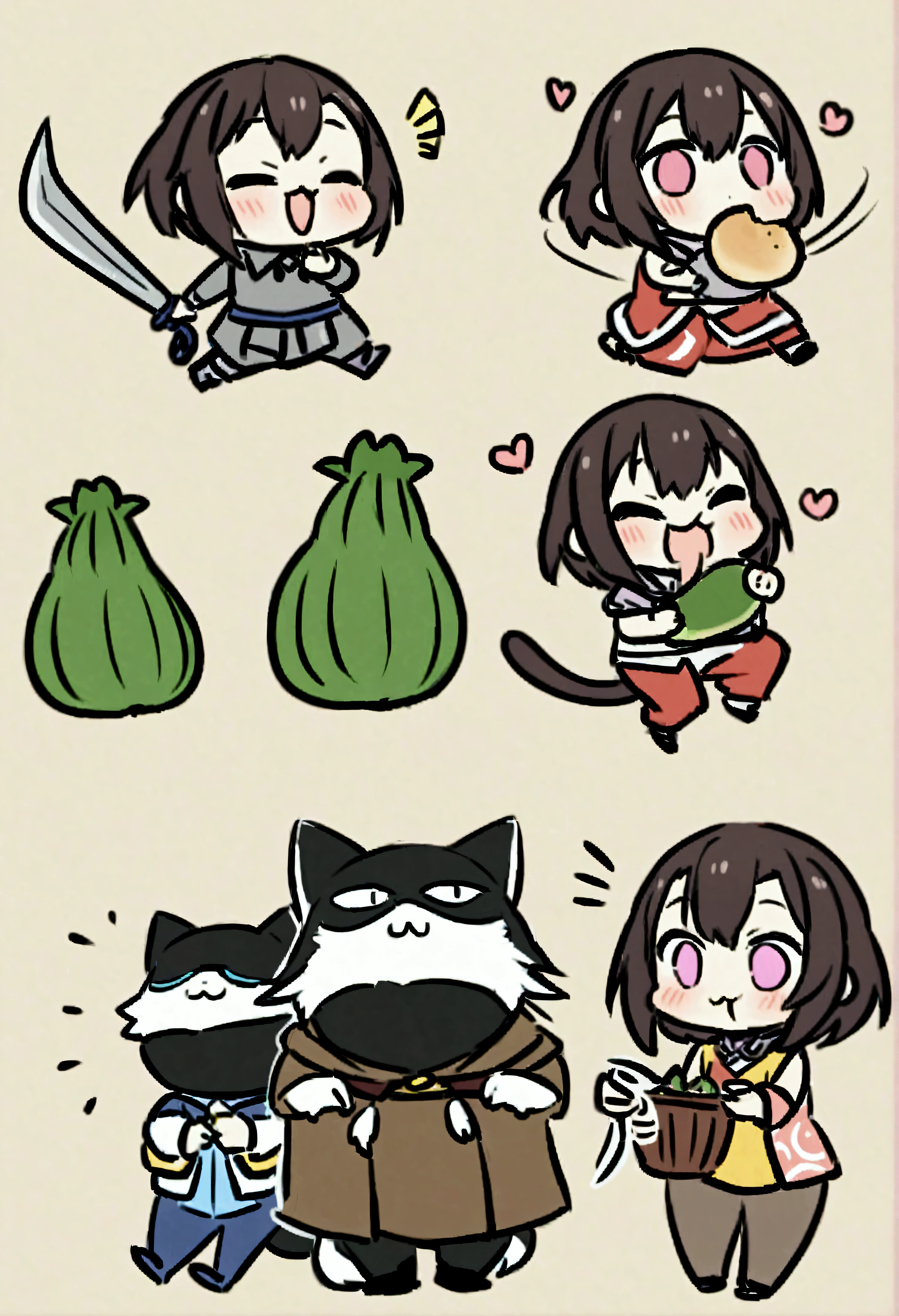 One-eyed dragon Nekomasamune、A local Sengoku warlord character whose trademark is the crescent moon helmet of Date Masamune。He's a little laid back and does things at his own pace, but he's a nice cat warrior.。Oshu no Hashibira、Walking, eating out, visiting hot springs, fishing、Zunda Chi-Sasa kamaboko with zucchini, a famous confectionery from Sendai, Miyagi、「Ryugetsu」and「Aoba」(Nekomasamune sword)「Thank you meow meow」「I'm so hungry」(Date's favorite sword)