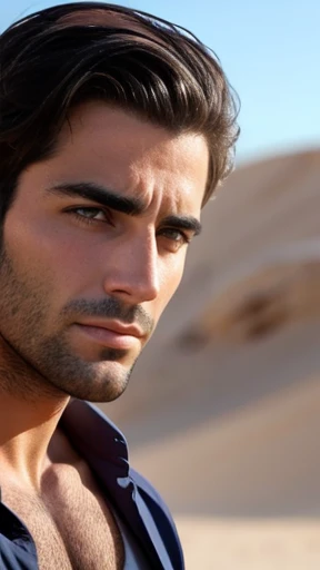 A handsome Israeli man focus on face