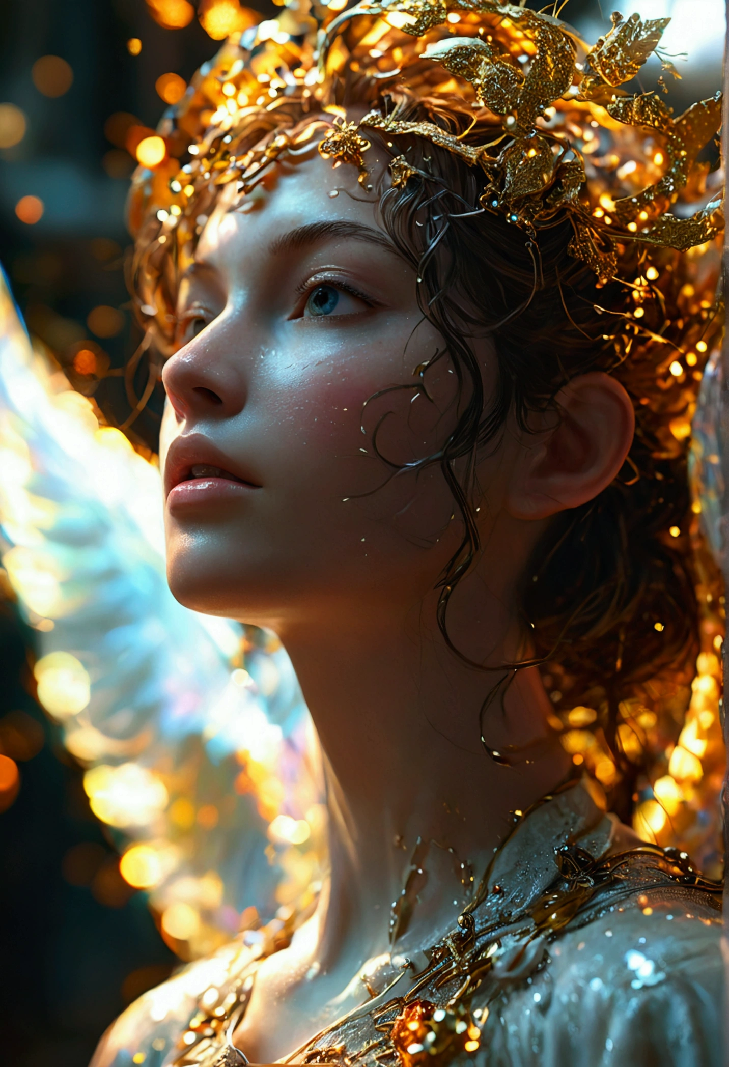 god、heaven、godの栄Light、godの祝福、prosperity、joy、Light、shine、Angel、大Angel、Holy Spirit、The Kingdom of the Millennium、godの言葉、godの叡智,((Top Quality)), ((Masterpiece)), (Details: 1.4), 3d, Thick voluminous hair, light particles, pure energy chaos antitech, HDR (High Dynamic Range), ray tracing, nvidia RTX, super resolution, Unreal 5, subsurface scattering, PBR Texturing, post-processing, anisotropic filtering, depth of field, maximum clarity and sharpness, multi-layer textures, Albedo and specular maps, surface shading, accurate simulation of light and material interaction, perfect proportions, Octane rendering, two-tone lighting, wide aperture, low ISO, white balance, trichotomy, 8K RAW