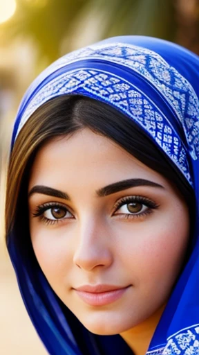 A beautiful Israeli woman focus on face