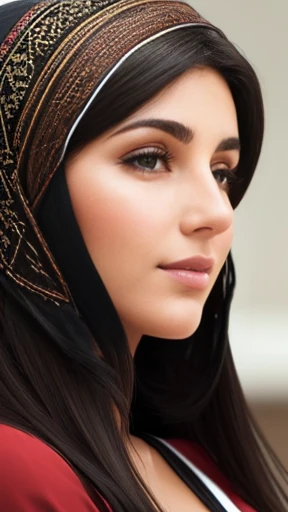 A beautiful Jewish woman focus on face