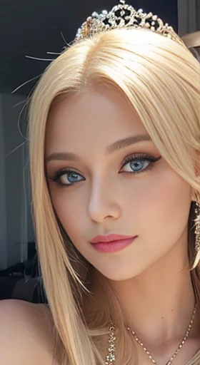 Beautiful noble blonde queen