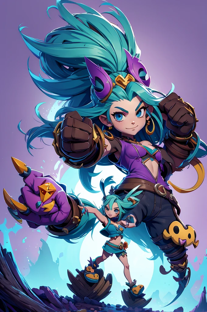 Rayman Legends style tree, character estilo art rayman legends, girl and boy, fully body, viking style, Giant Accessories