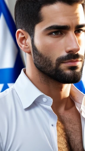 A handsome Israeli man focus on face