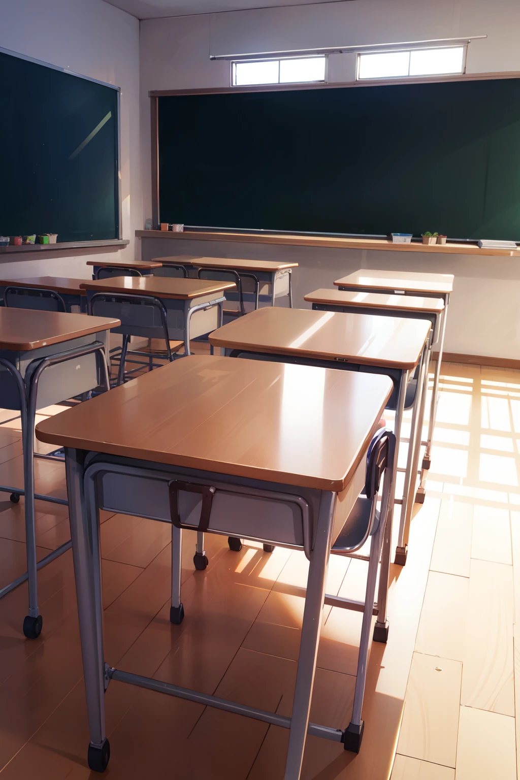 School、classroom、unmanned、bright、Background only