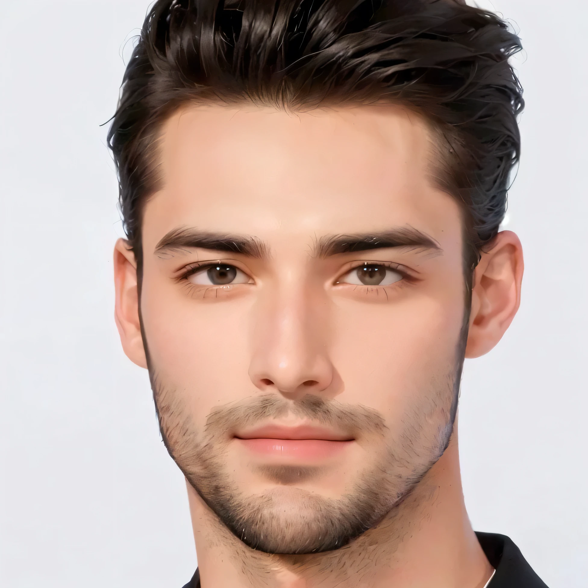 arafed man with a beard and a suit jacket and tie, well-groomed model, male face, young man with beautiful face, short stubble, beautiful male face, slight stubble, masculine face, handsome attractive face, handsome detailed face, prefect symmetrical face, perfect handsome face, attractive facial features, with symmetrical facial features