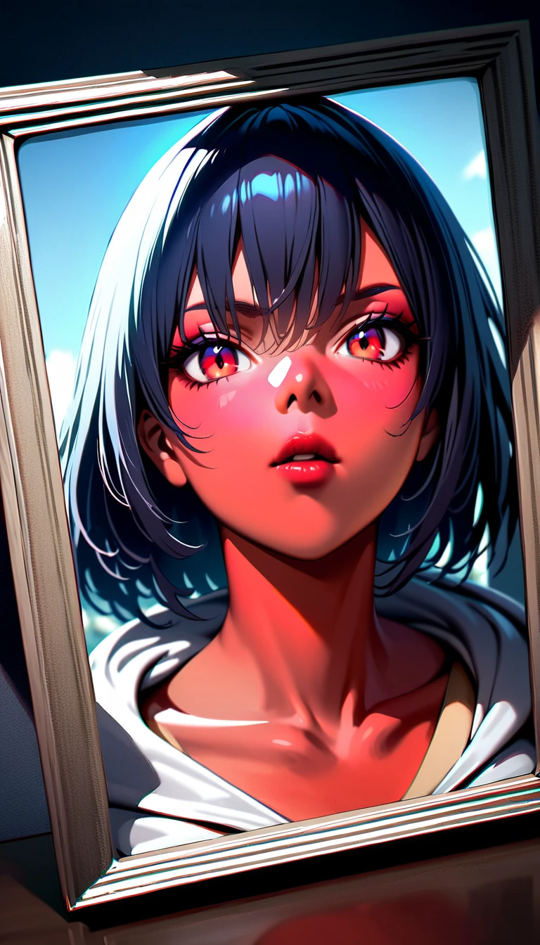 a picture of a female devil wearing barrister's wig and cloak in courtroom, a devilishly beautiful devil, ((full body shot: 1.5)), ((anatomically correct: 1.5), (ultra detailed face: 1.2), best detailed face, (red skin: 1.3), two black horns, wearing white button shirt, red tie, English barrister's wig, courtroom background, vibrant, Hyperrealism style, vibrant, Ultra-high resolution, High Contrast, (masterpiece:1.5), highest quality, Best aesthetics), best details, best quality, highres, ultra wide angle, 16k, [ultra detailed], masterpiece, best quality, (extremely detailed) RAW, photograph, Hyperrealism style, demonmawAI