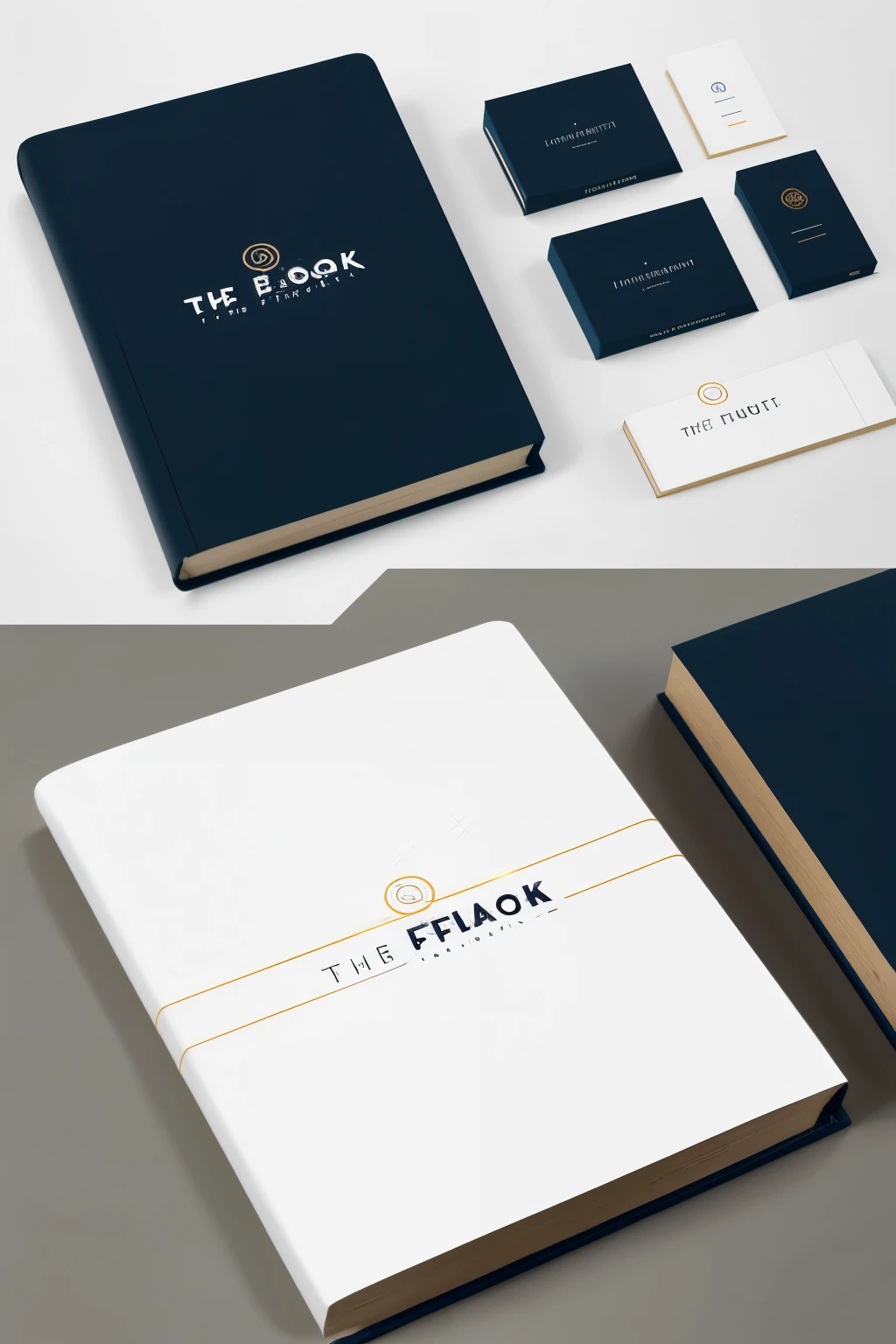 For the logo text "The Book Fair", consider something like:
**The Book Fair**
*(in a minimalist and elegant design)*
This text must be accompanied by a graphic symbol that represents both books and stationery in a coherent and subtle way..