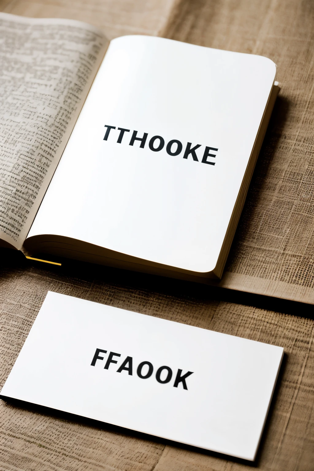 For the logo text "The Book Fair", consider something like:

**The Book Fair**
*(in a minimalist and elegant design)*

This text must be accompanied by a graphic symbol that represents both books and stationery in a coherent and subtle way..