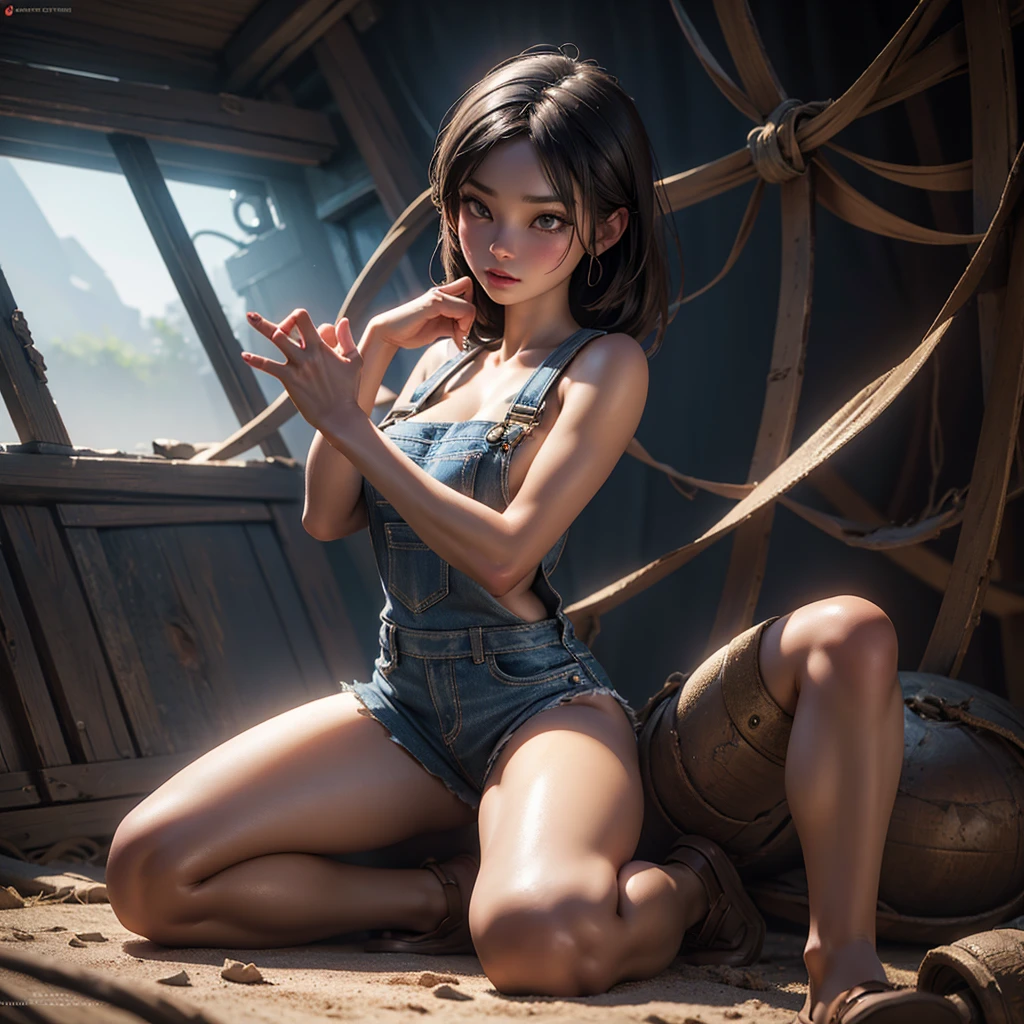 Beautiful Alluring farmer girl jenna ortega, Bare Skin, Athletic Well Toned Body, slender hot body, Elegant Form, tan Skin, working at a field outside, overalls, Beautiful Face, Octane Render, Digital Art, Extreme Detail, 4k, Ultra Hd, Polished, Beautiful, Hyperdetailed, Intricate, Elaborate, Meticulous, Photorealistic, Sharp Focus, Wlop, Character Design, Unreal Engine, 3d Rendered, Volumetric Lighting, Reflections, Glossy, Digital Illustration, Sensual Pose, Suggestive Pose, Lewd, Full Body Shot, anatomically correct, 