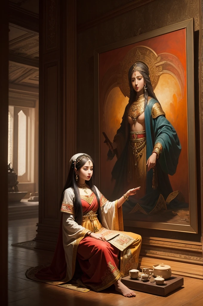 Generate a painting with the syncretism theme