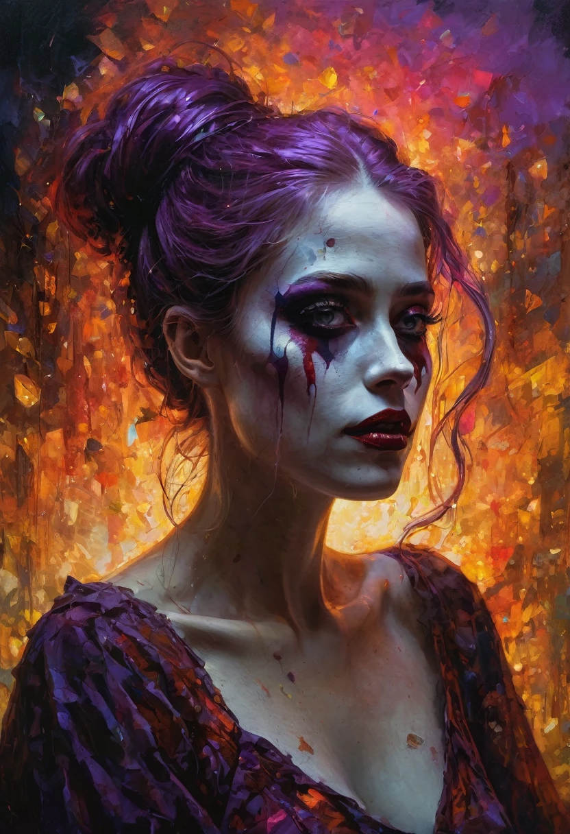 Harley Quinn is in an advanced stage of decomposition. The appearance varies from case to case, but the property of “rottenness” is inherent in any appearance. Harley Quinn is in the advanced stages of decomposition, inactive and can sometimes lie motionless for several days, waiting for prey. Style by Zdzislaw Beksinski, purple colors,
brightly lit with thousands of colored crystals, large perfect eyes, style by Ralph Blakelock, Ed Emshwiller, Marianne Wroten, Arthur Rackham, Niko Anttila, Jeremy Mann and Charles Dana Gibson, Mark Demsteder, Paula Hedley + conceptual art. Very beautiful, gouache, cinematic, dark, creepy, mysterious, modern vintage,
rich deep colors, boho style. Loisha, Tumblr. Zdzislaw Beksinski Leonid Afremov Yoshitaka Amano Ohara Koson Ivan Rabuzin Gian Lorenzo Bernini Enoch Bolles Jean-Baptiste Monge Tetsuya Nomura, ultra-stunning lighting, billowing black smoke, super detail, stunning composition. hyperrealistic photography, --niji 5 --ar 2:3 --
expressive style --v 5., cleavage, sexy, breasts