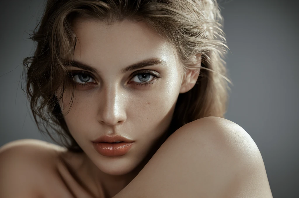 a beautiful naked girl, 1girl, detailed face, beautiful eyes, beautiful lips, detailed skin, flowing hair, (best quality,4k,8k,highres,masterpiece:1.2),ultra-detailed,(realistic,photorealistic,photo-realistic:1.37),gorgeous, dramatic lighting, dramatic shadows, dramatic contrast, cinematic, moody, atmospheric, intricate details, vibrant colors, glowing skin, sensual pose