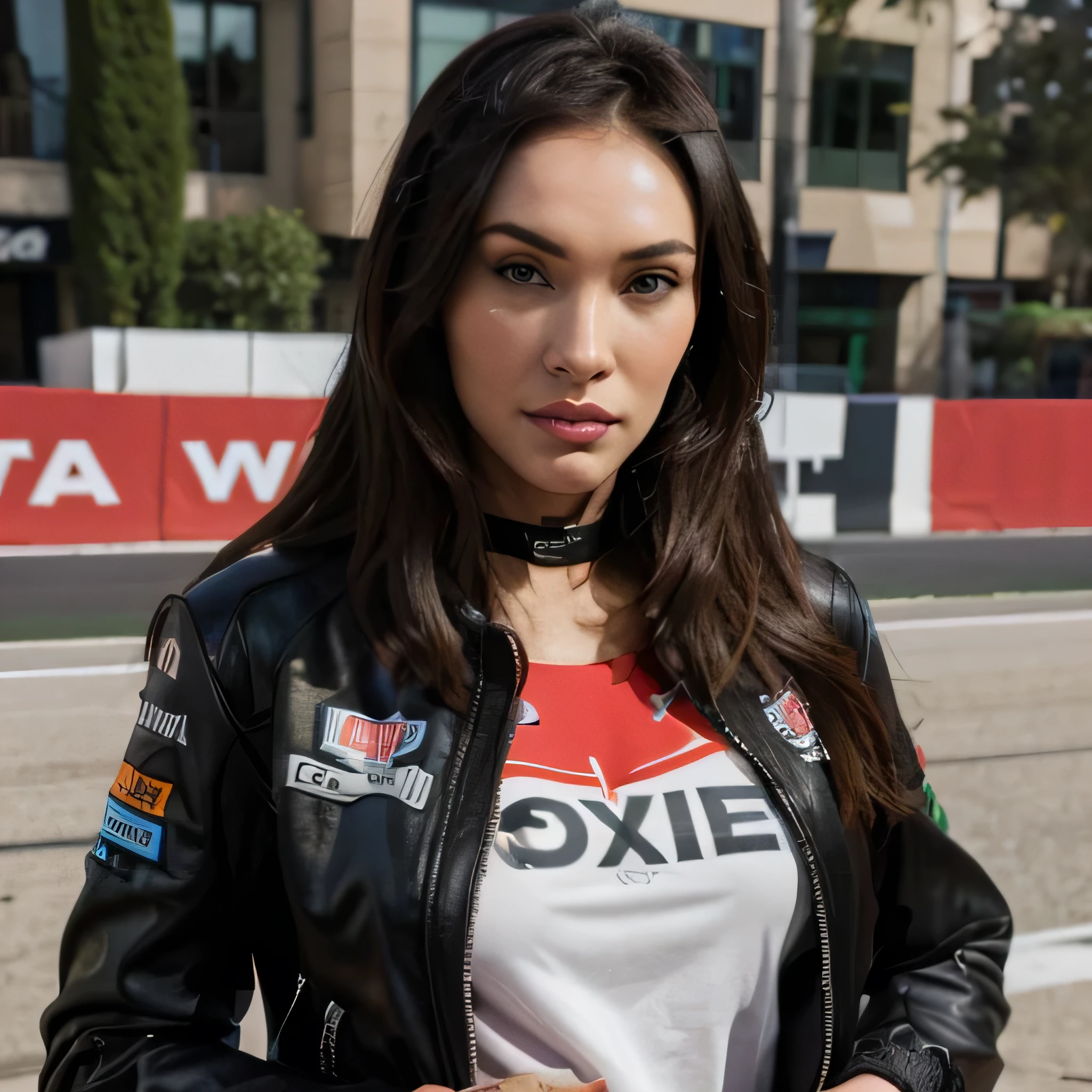 Megan Fox jacket in logo moto GP face hight kvalit 