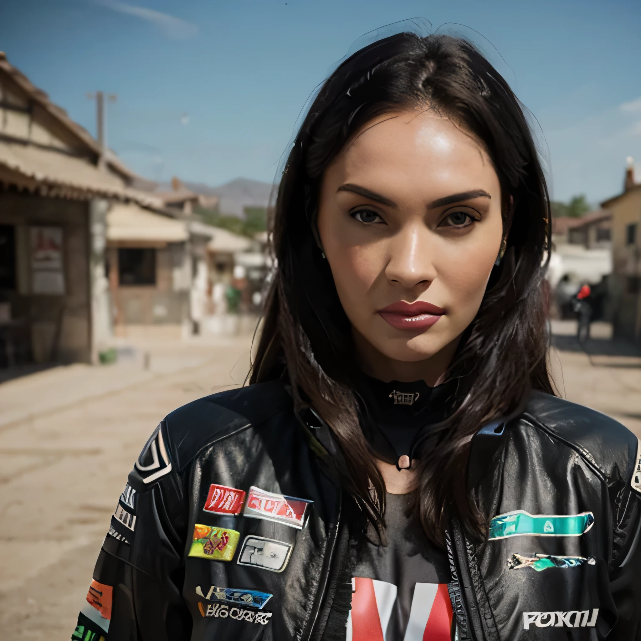 Megan Fox jacket in logo moto GP face hight kvalit 